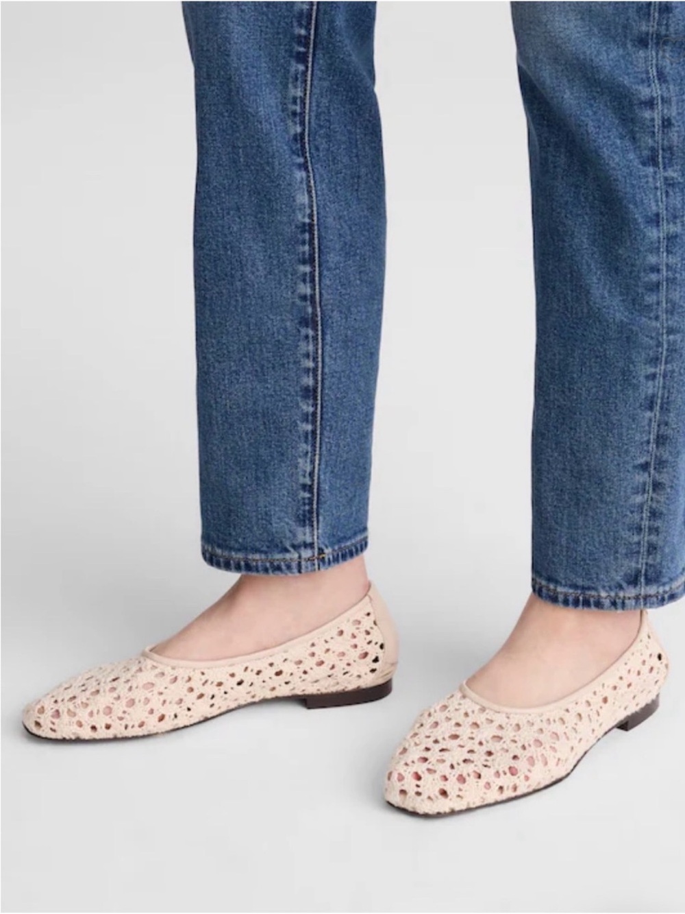 Madewell Mylie Ballet Flat New Without Box Size 6 Crochet Cream $148 - Picture 5 of 10
